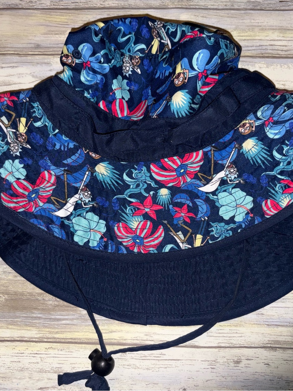 Cartoon Network Adult Swim Rick & Morty Navy Floral Bucket Hat for Men